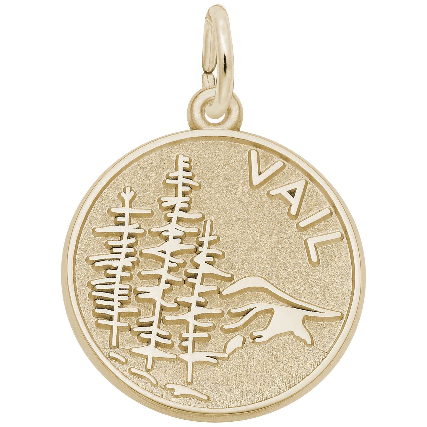 Vail Mountain Scene Charm - Metal - Sterling Silver