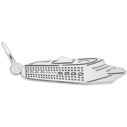 Ocean Liner Charm - Metal - Sterling Silver