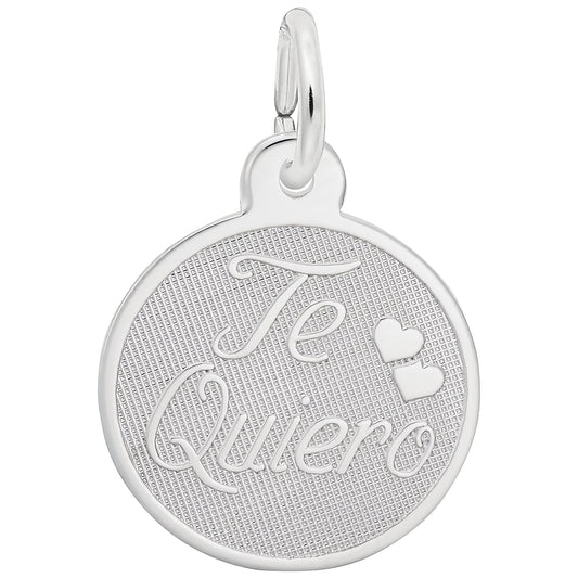 Te Quiero Charm - Metal - Sterling Silver
