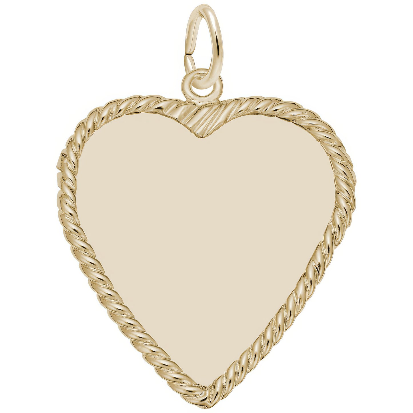Sterling Silver Heart Disc Charm