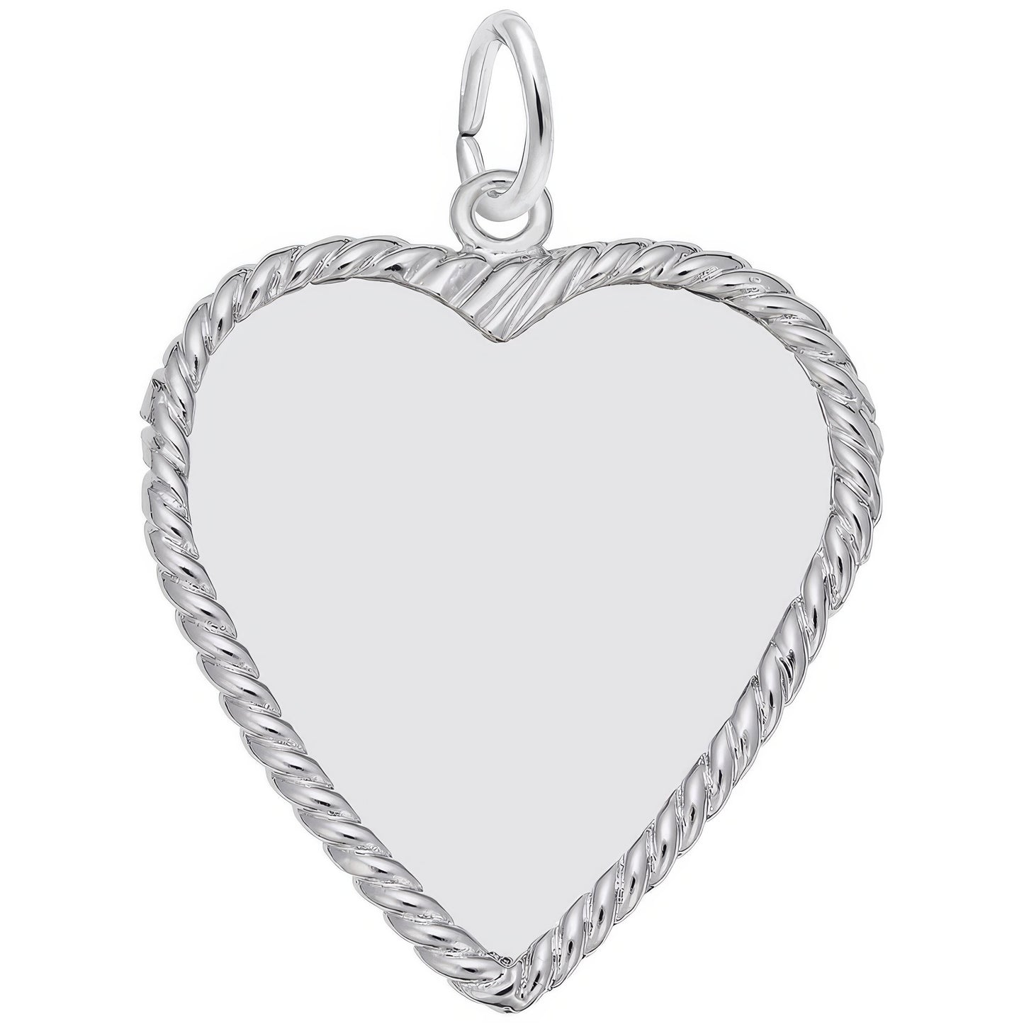 Sterling Silver Heart Disc Charm