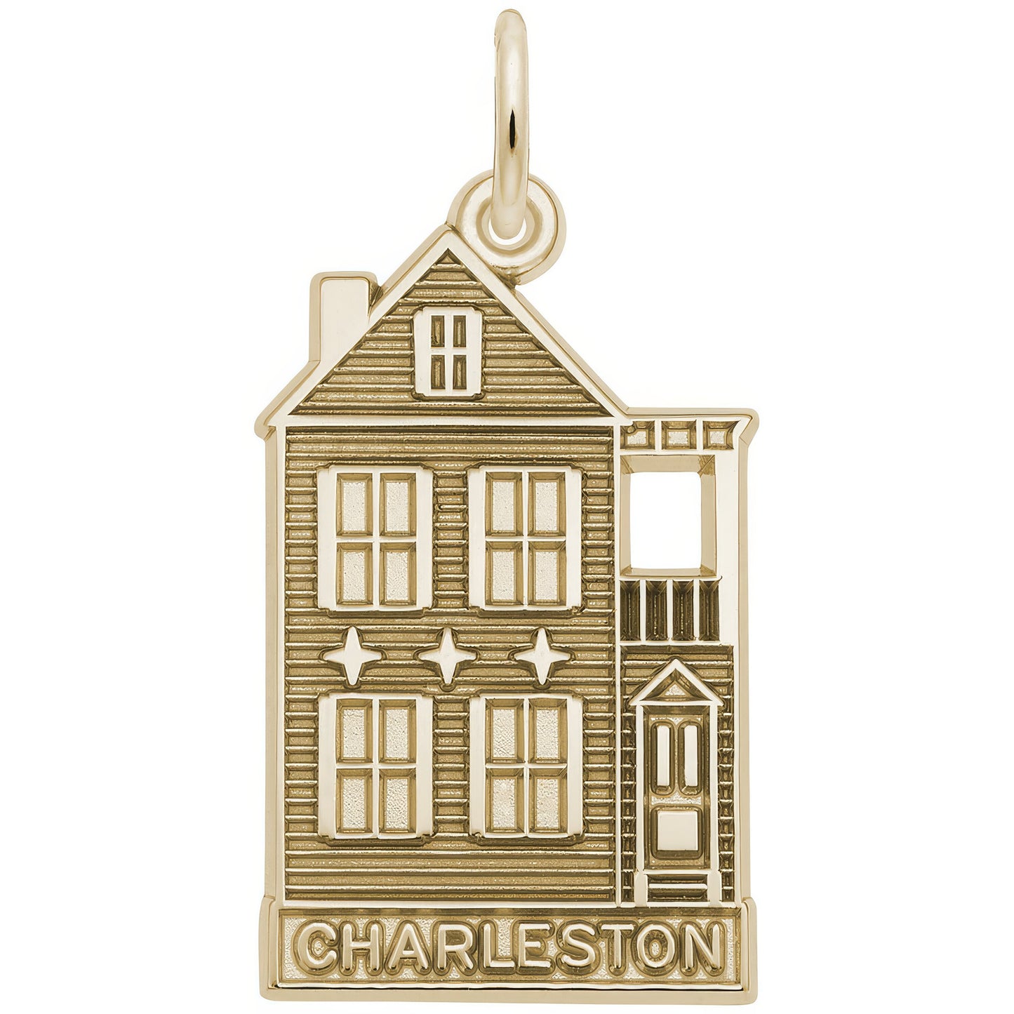 Charleston Row House Charm - Metal - Sterling Silver