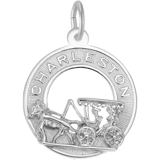 Charleston Carriage Ring Charm - Metal - Sterling Silver