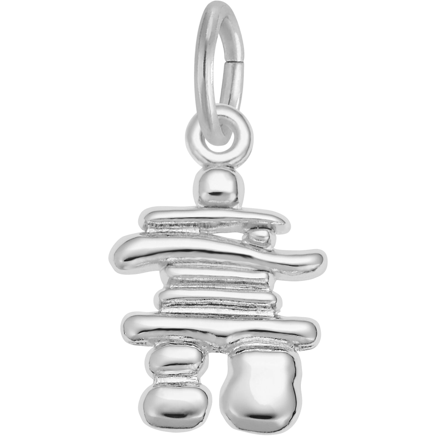 Small Inukshuk Charm - Metal - Sterling Silver