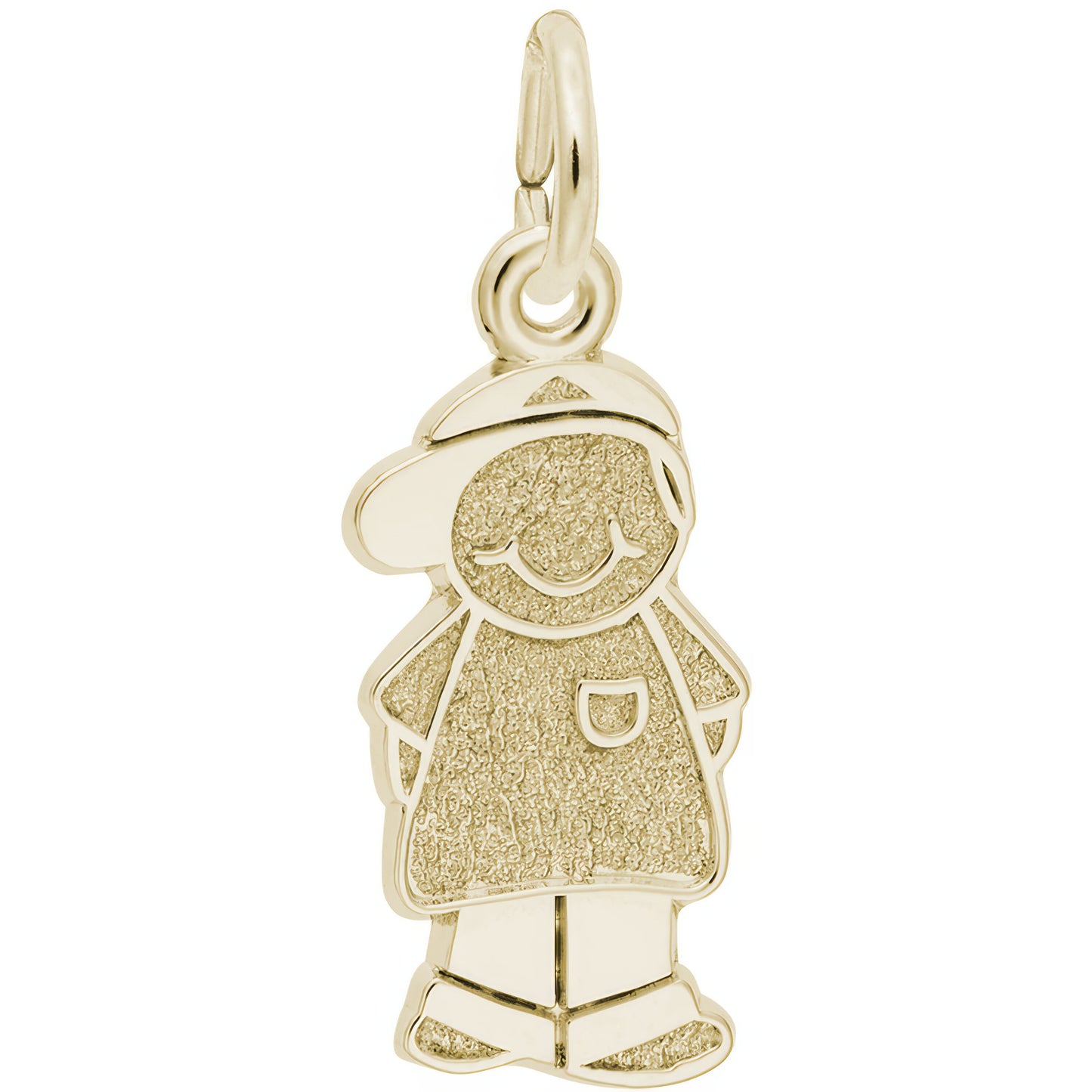 Sterling Silver Boy with Baseball Cap Charm