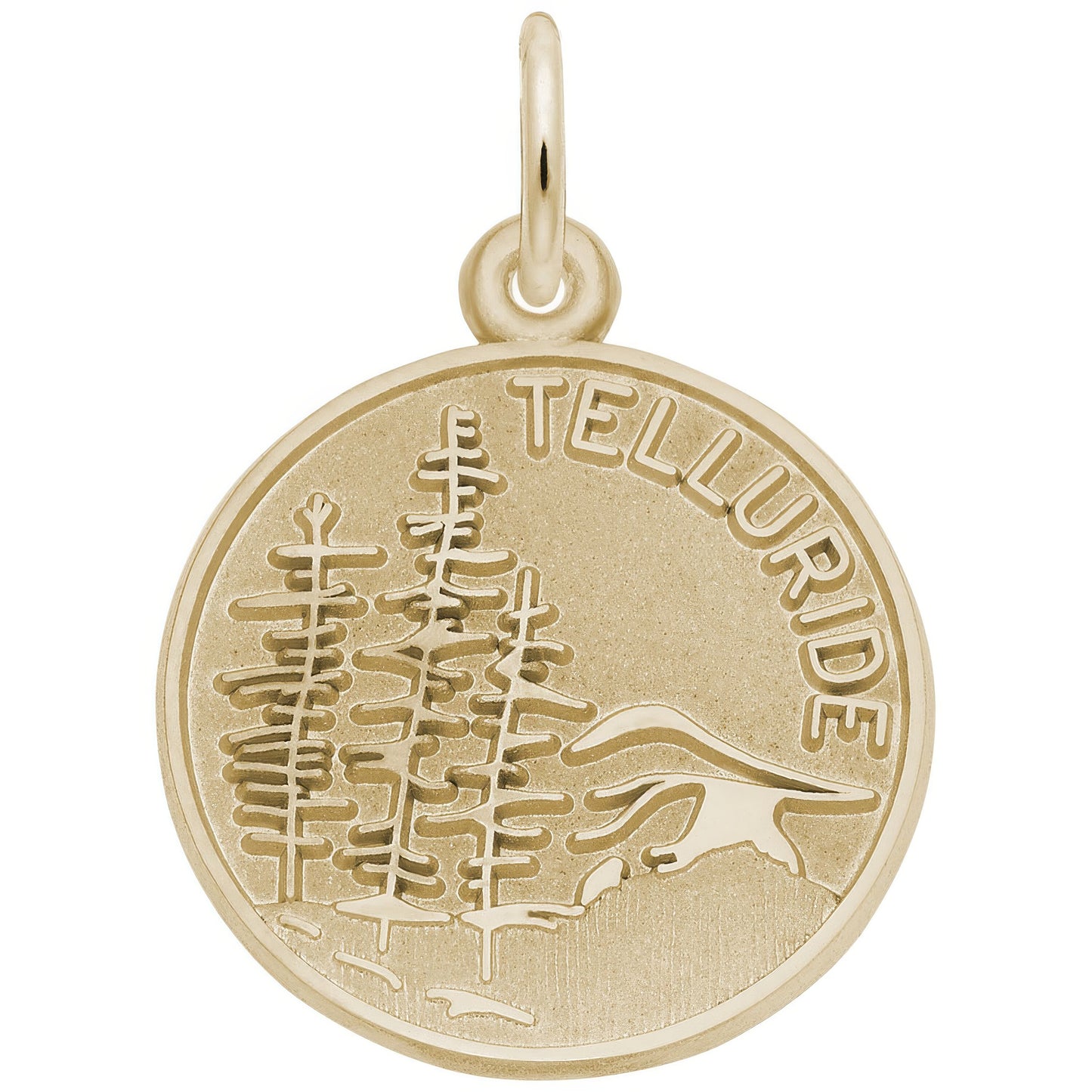 Telluride Mountain Scene Charm - Metal - Sterling Silver