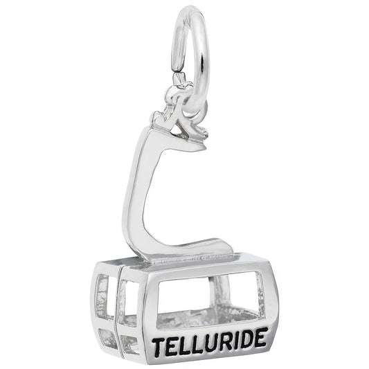 Sterling Silver Telluride Gondola Charm - 14mm x 9mm