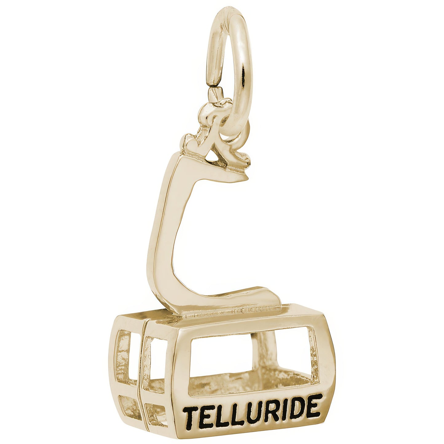 Sterling Silver Telluride Gondola Charm - 14mm x 9mm
