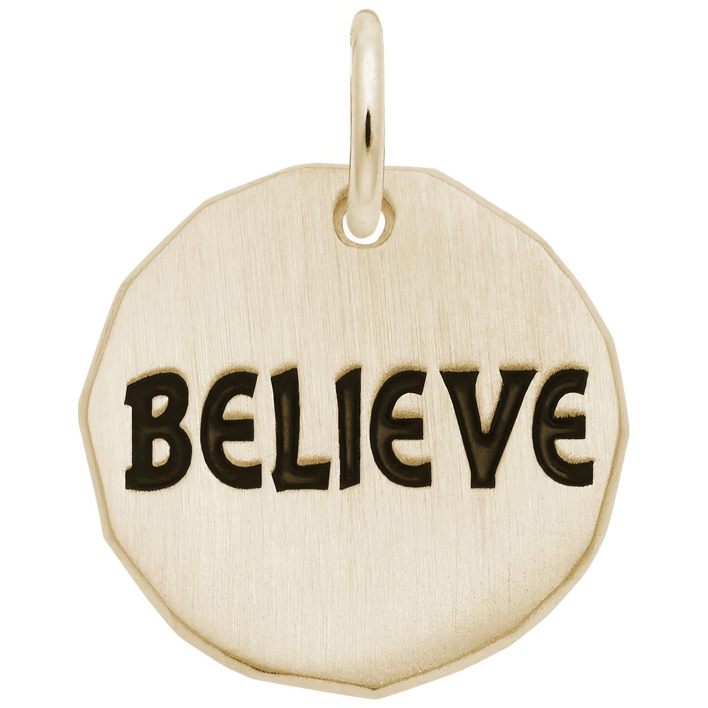Charms Sterling Silver Believe Charm Tag