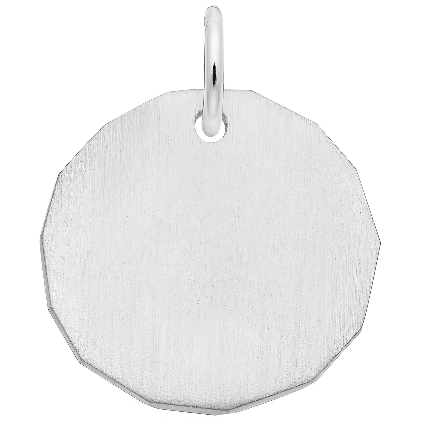 Plain Charm Tag Charm - Metal - Sterling Silver