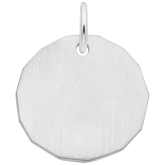 Plain Charm Tag Charm - Metal - Sterling Silver