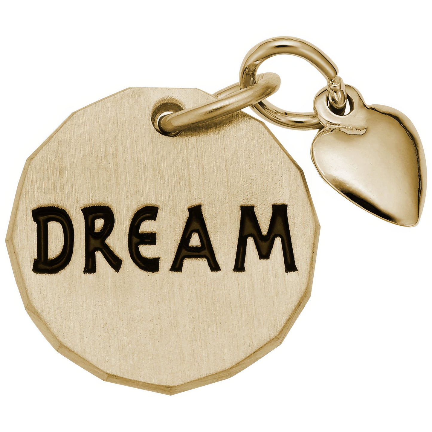 Dream Tag w/Heart Charm - Metal - Sterling Silver