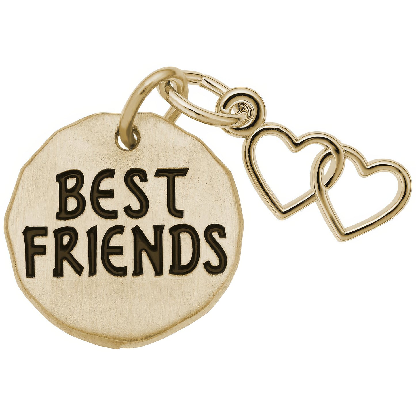 Best Friends Tag w/Heart Charm - Metal - Sterling Silver