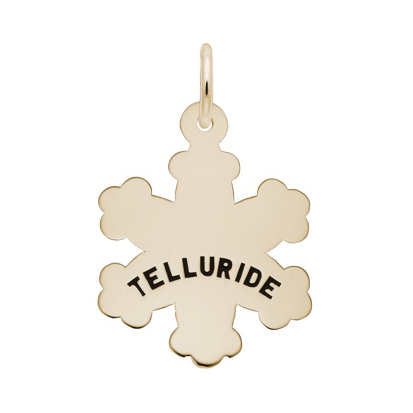 Sterling Silver Telluride Snowflake Charm - 17mm x 16mm
