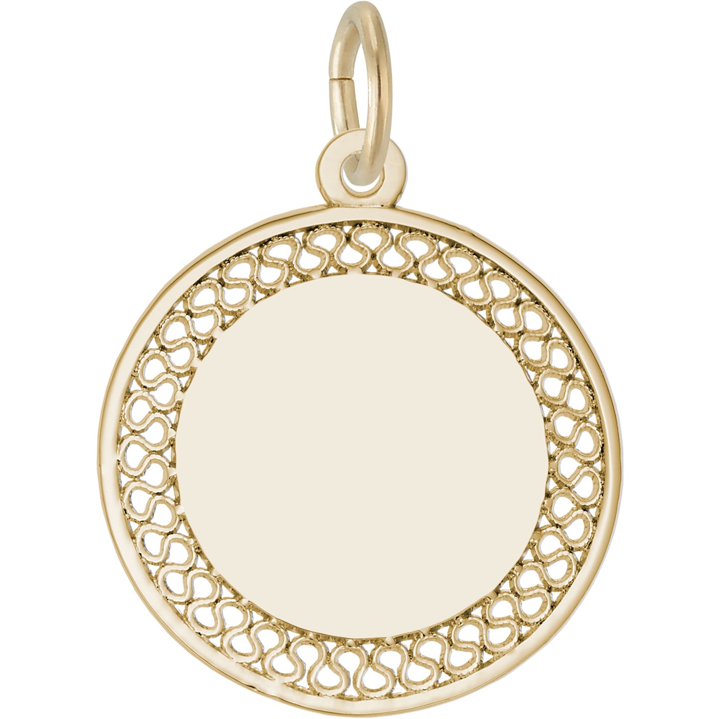 Medium Filigree Charm - Metal - Sterling Silver