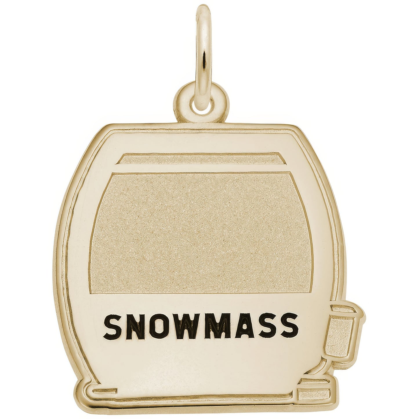 Snowmass Flat Cable Car Charm - Metal - Sterling Silver