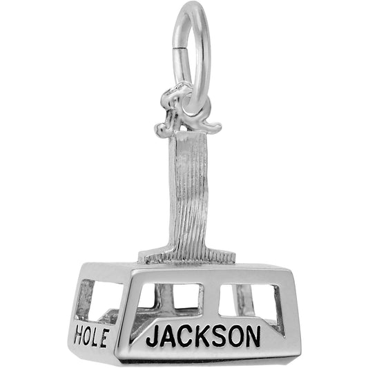 Jackson Hole Gondola Charm - Metal - Sterling Silver