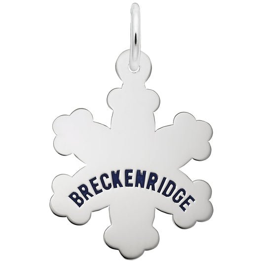 Sterling Silver Breckenridge Snowflake Charm - 17mm x 16mm