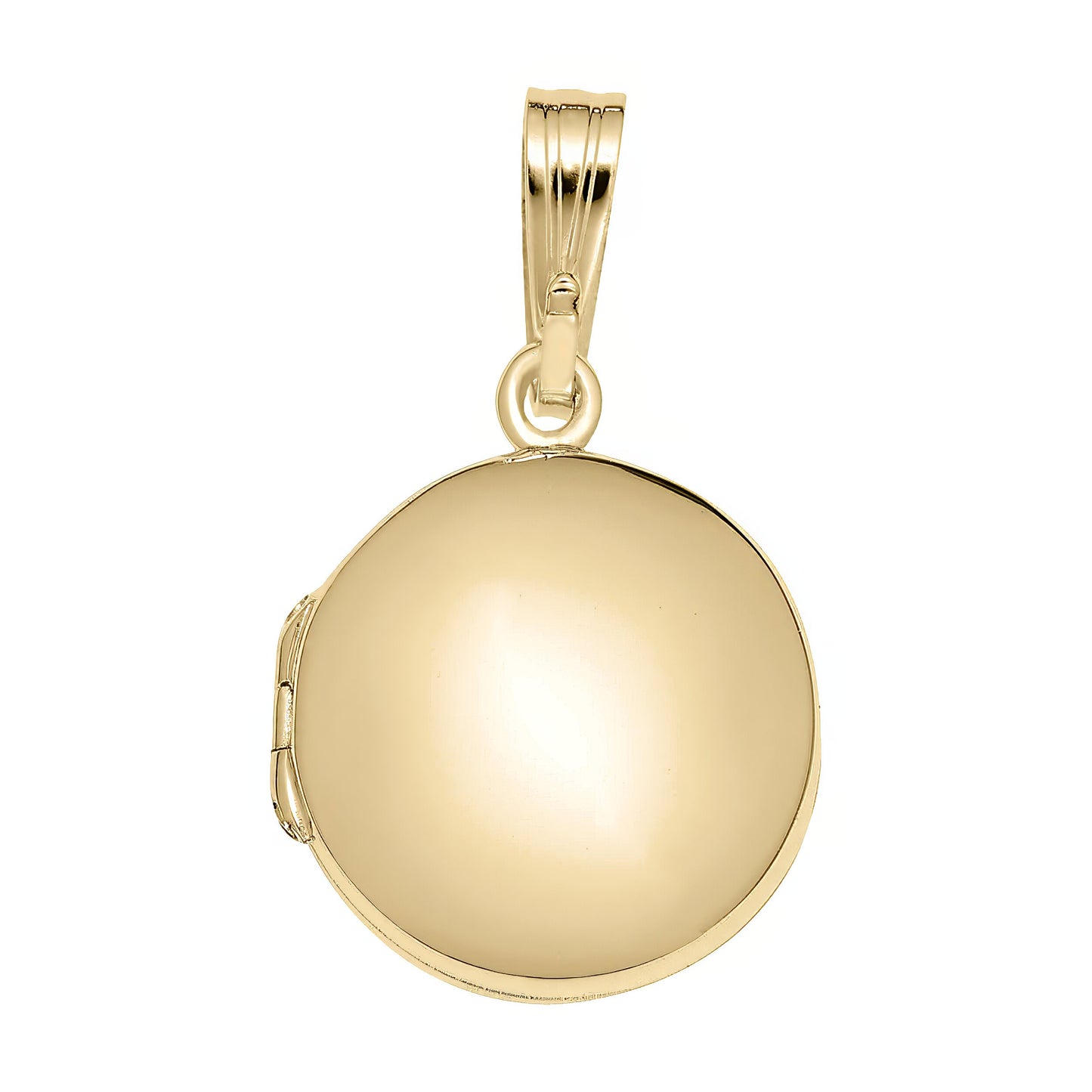 Round Locket Charm - Metal - Sterling Silver