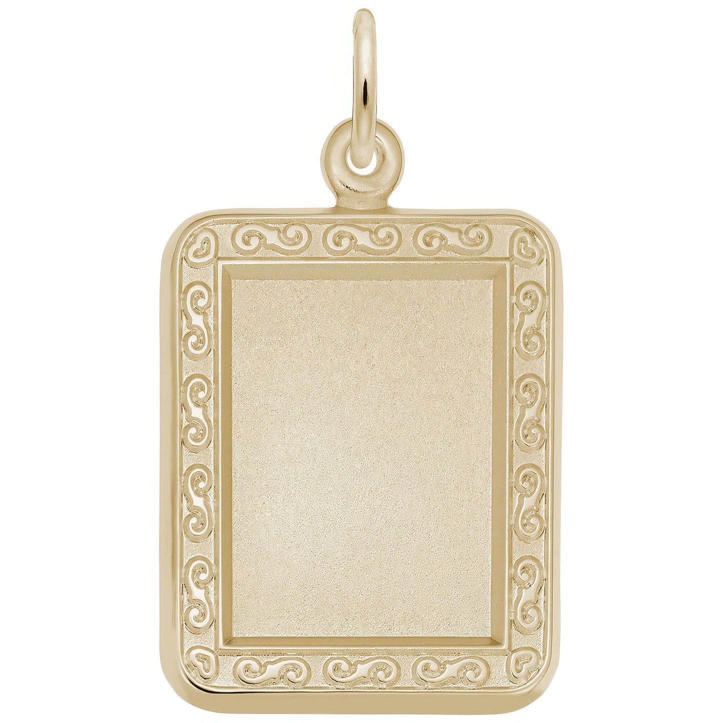 Sterling Silver Photoart - Rect. Scroll Charm - 22mm x 17mm