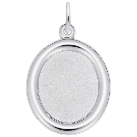 Sterling Silver Photoart - Oval Charm - 21mm x 19mm