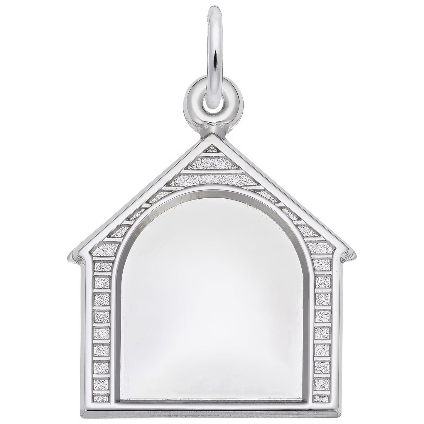 Sterling Silver Photoart Dog House Charm - 19mm x 18mm