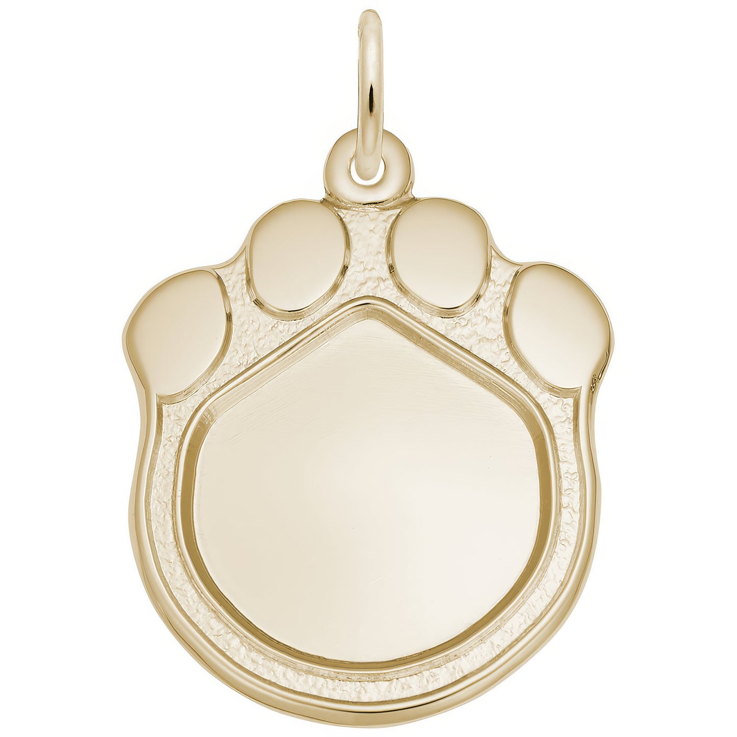 Sterling Silver Photoart Cat Paw Charm - 22mm x 21mm
