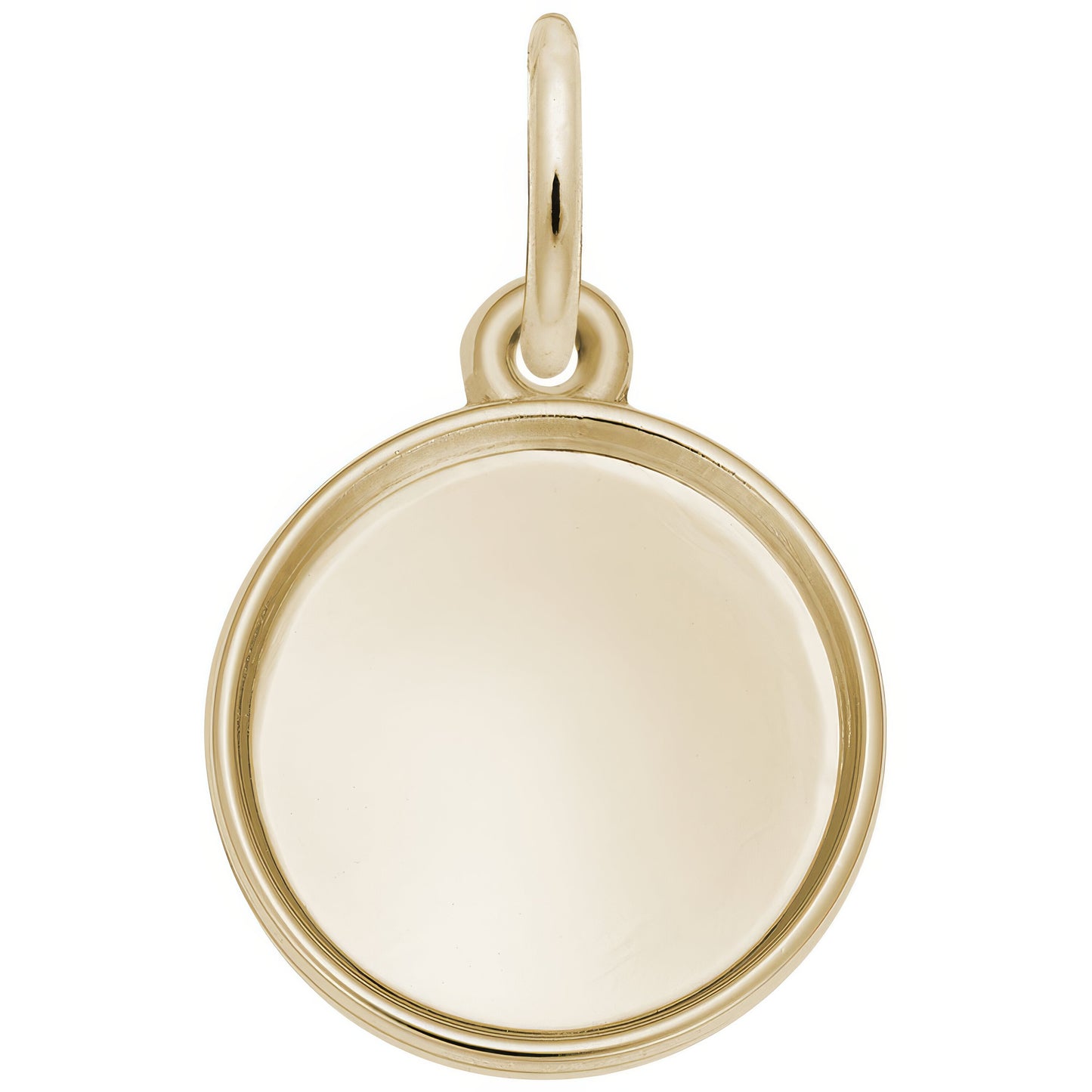 Sterling Silver Photoart Circle Charm - 14mm x 14mm