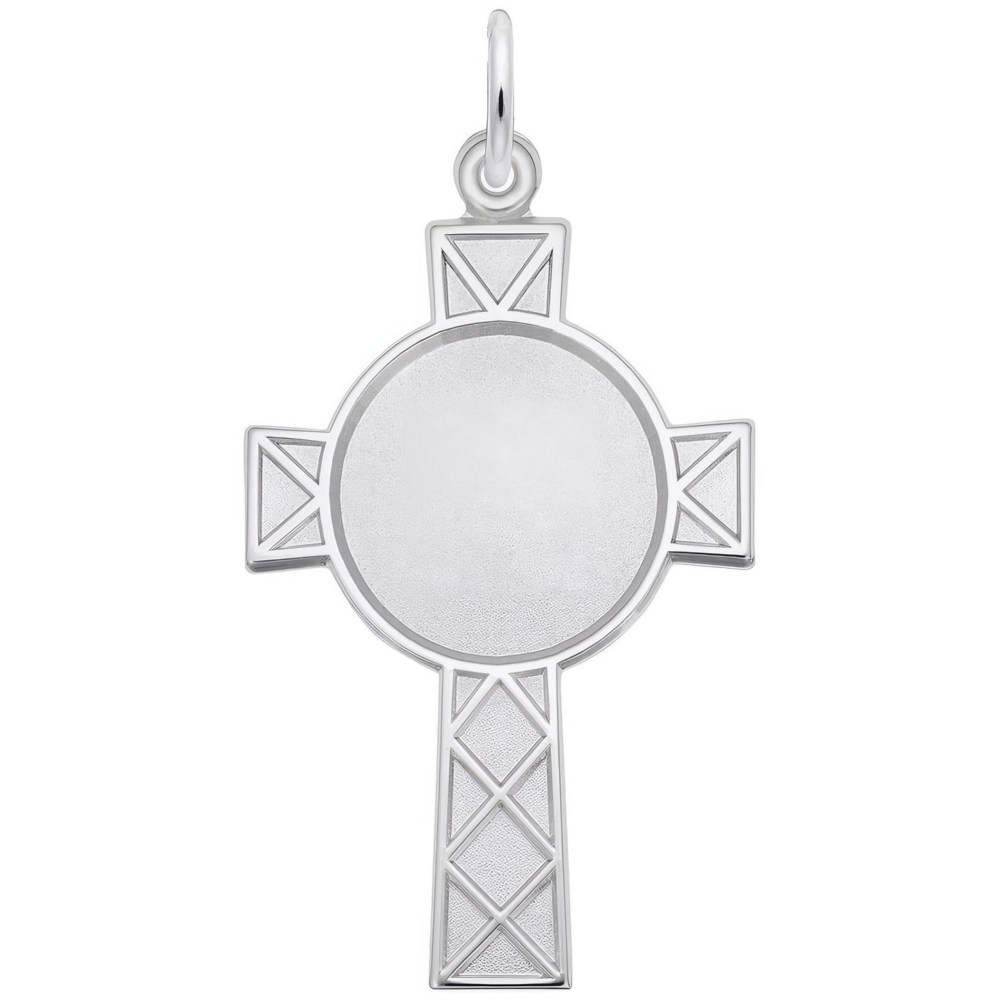 Sterling Silver Photoart Celtic Cross Charm - 30mm x 19mm