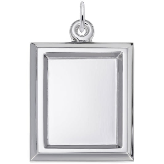 Sterling Silver Photoart - Lg Rect Vertical Charm - 26mm x 23mm