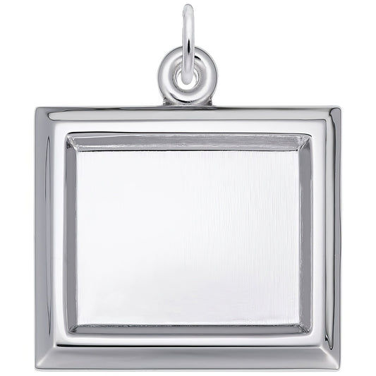 Sterling Silver Photoart - Lg Rect Horizontal Charm - 23mm x 26mm
