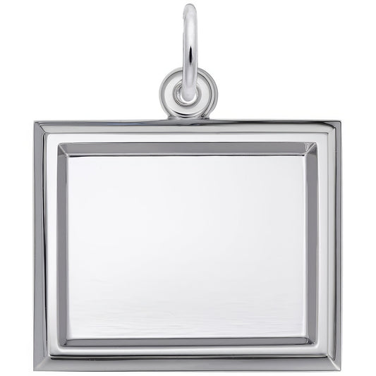 Sterling Silver Photoart Sm Rect Horizontal Charm - 18mm x 22mm