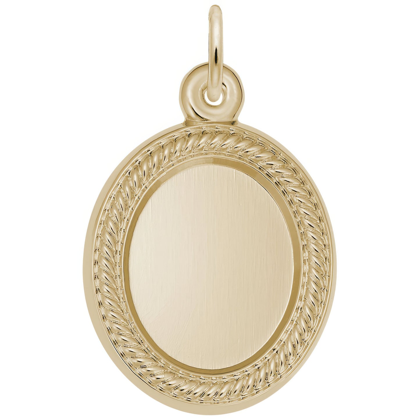 Sterling Silver Photoart - Rope Oval Charm - 21mm x 18mm
