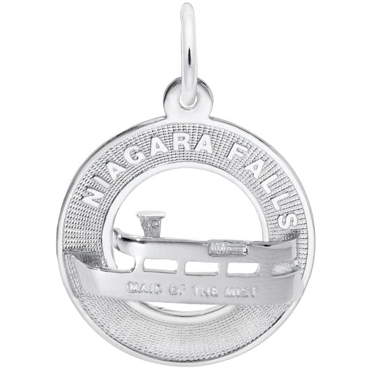Niagara Falls Maid of The Mist Ring Charm - Metal - Sterling Silver