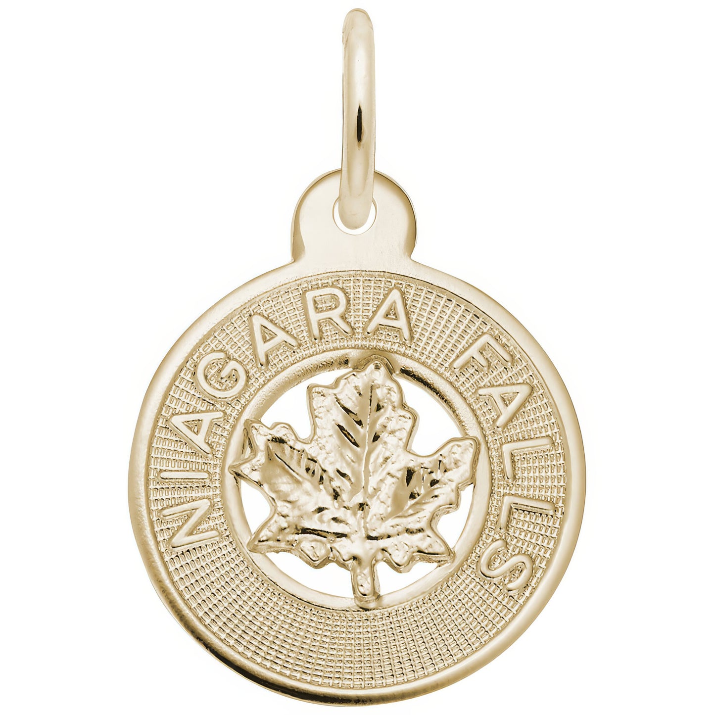 Niagara Falls Small Maple Leaf Ring Charm - Metal - Sterling Silver