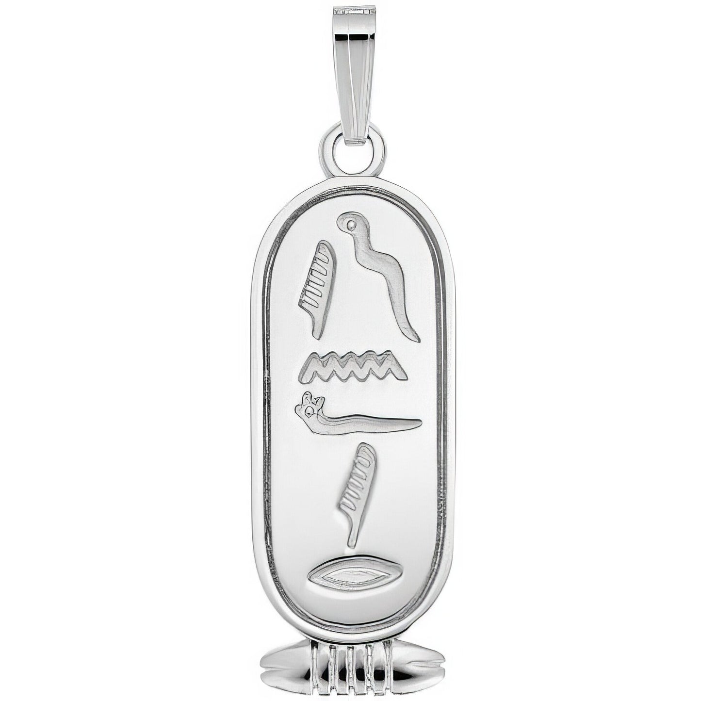 Sterling Silver Cartouche Charm - 30mm x 13mm
