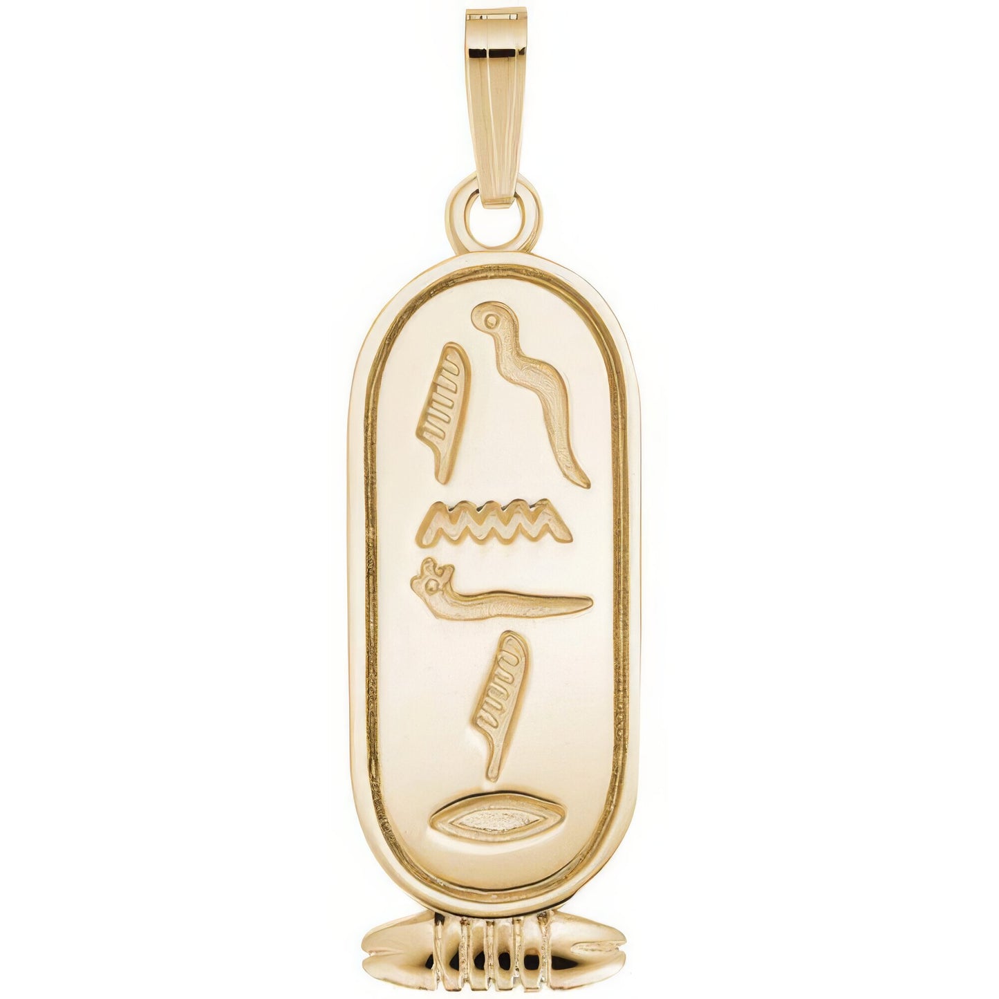 Sterling Silver Cartouche Charm - 30mm x 13mm