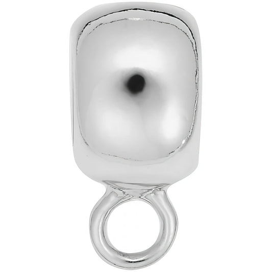 Sterling Silver  Wide Rounded Classic CharmDrop