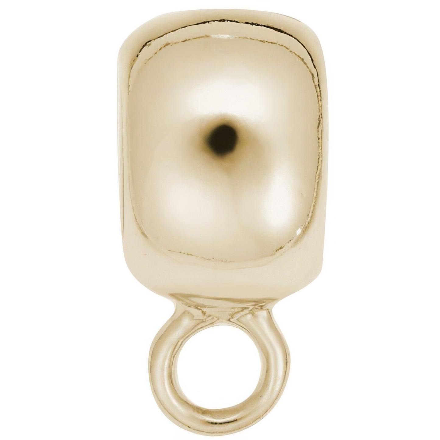 Sterling Silver  Wide Rounded Classic CharmDrop