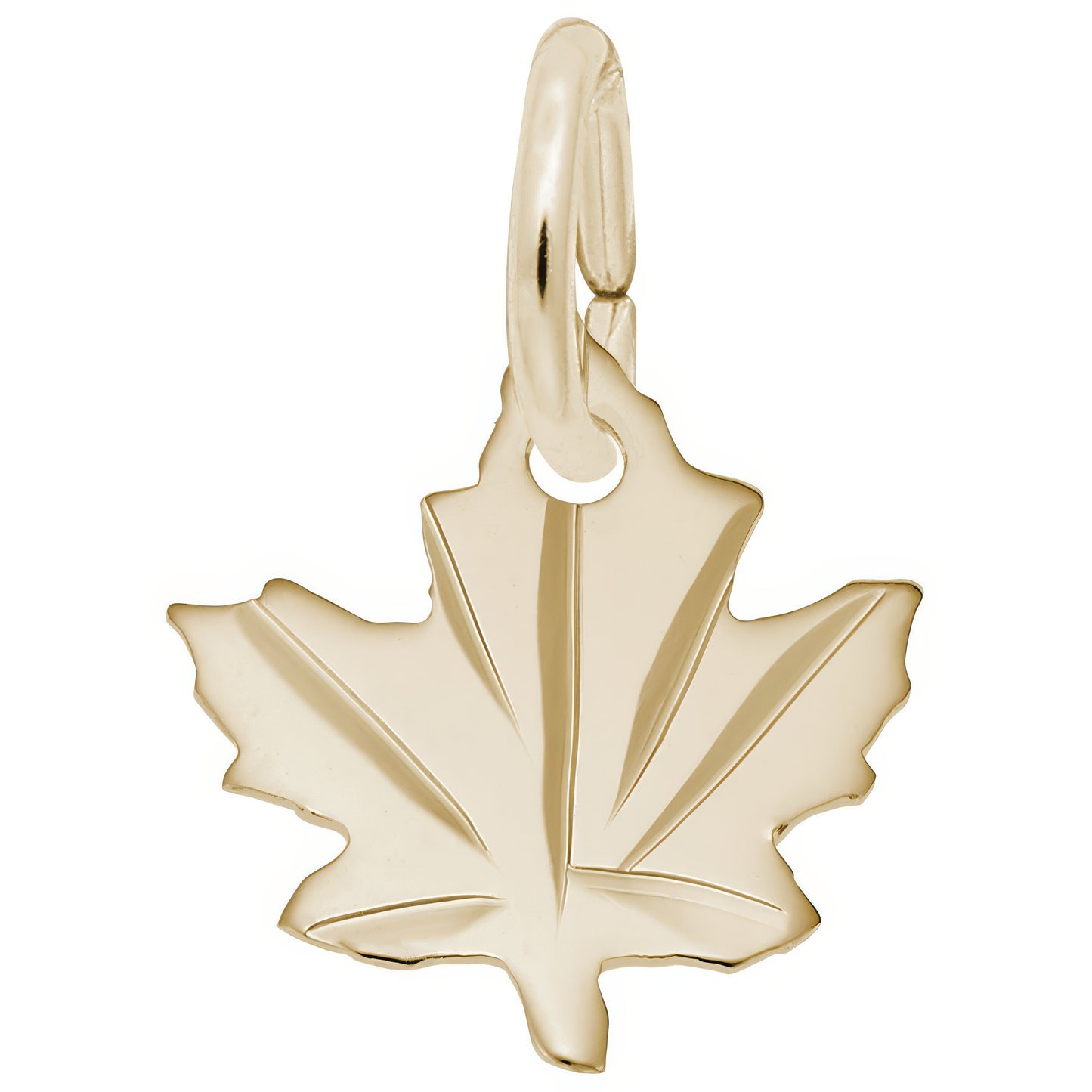Classy Maple Leaf Charm - Metal - Sterling Silver