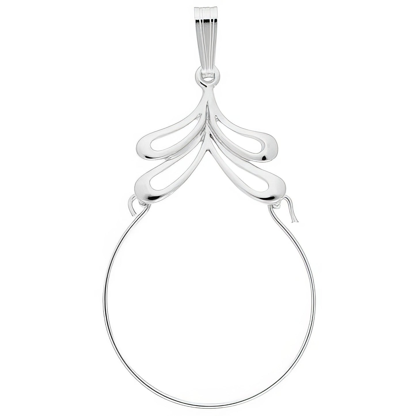 Sterling Silver Charmholder Charm - 34mm x 23mm