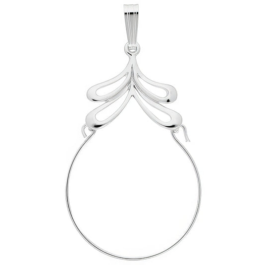 Sterling Silver Charmholder Charm - 34mm x 23mm