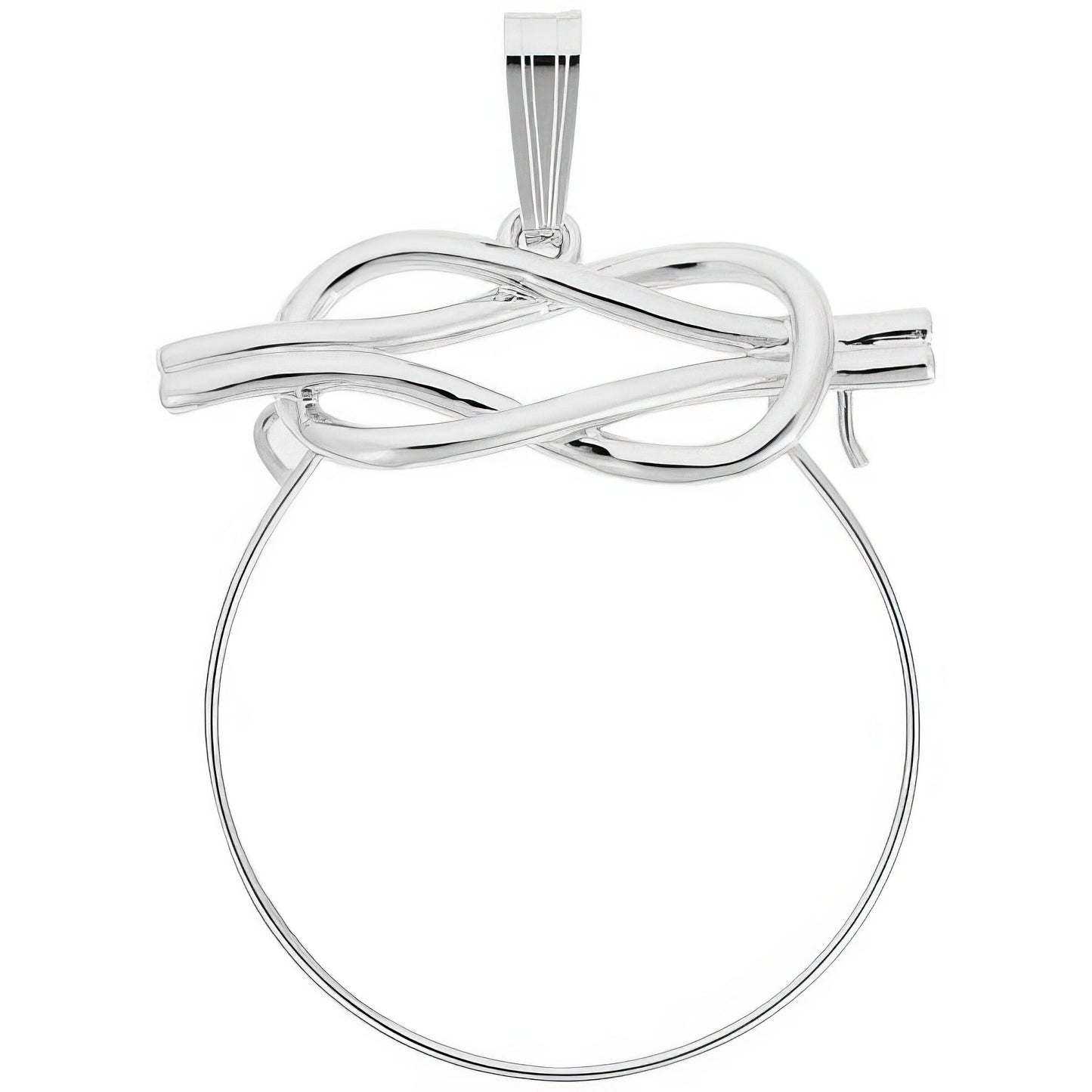 Sterling Silver Charmholder - Knot Charm - 26mm x 23mm