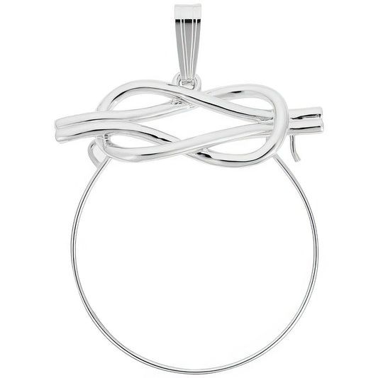 Sterling Silver Charmholder - Knot Charm - 26mm x 23mm
