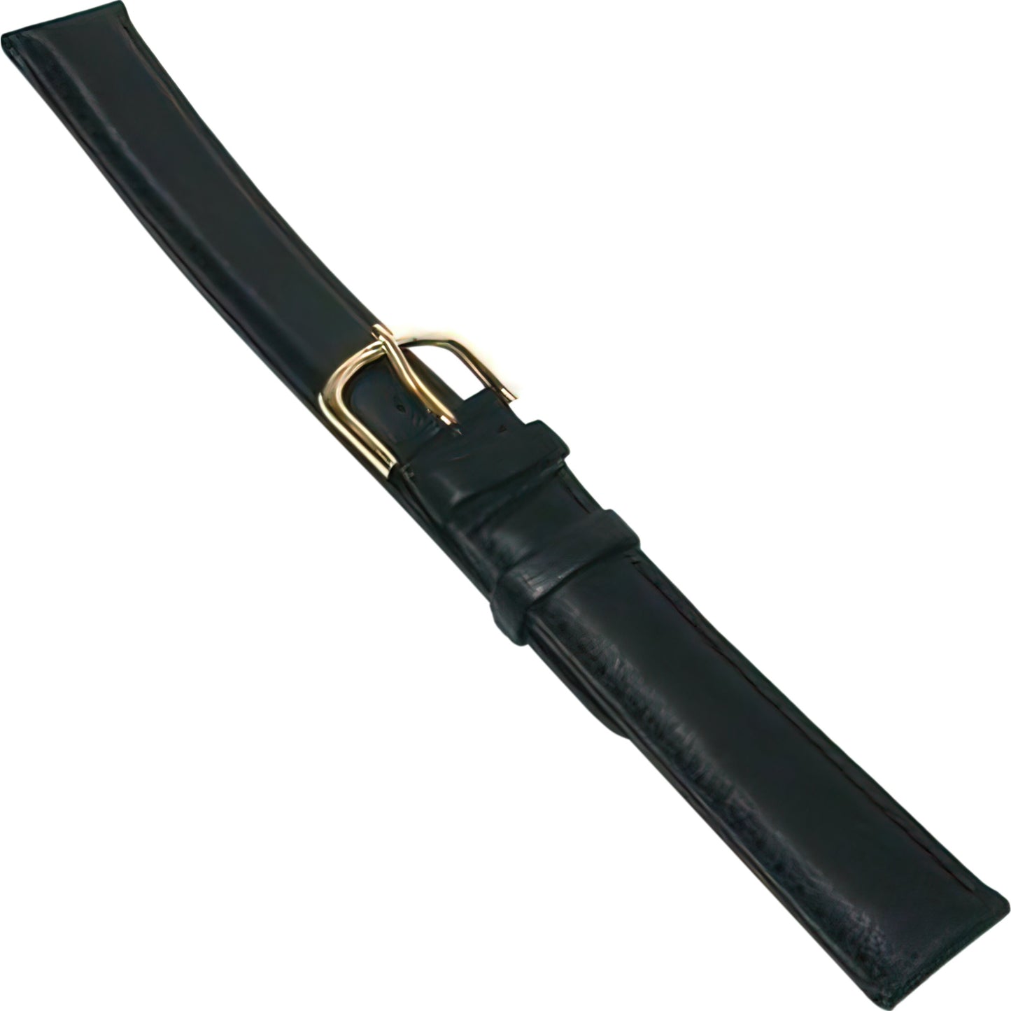 3 Watch Bands Leather Padded Calf Black Part 18mm