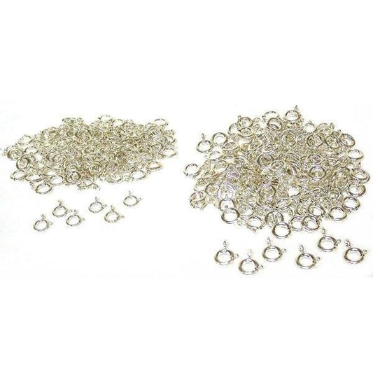 Spring Ring Clasps Sterling Silver 200Pcs