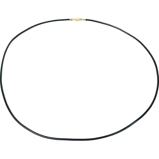 Leather Cord Necklace Black 16"
