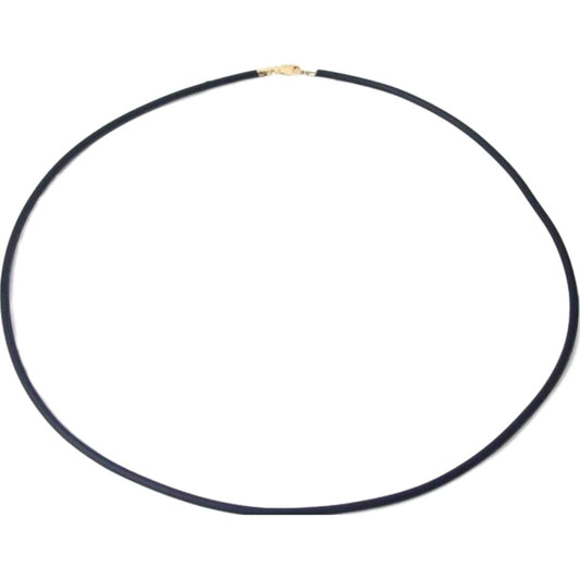 Rubber Cord Necklace Black 18"