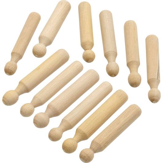 12 Wood Round Dapping Punches Solid Hardwood