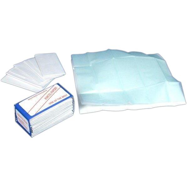 25 Diamond Parcel Papers Blue & White 80 x 45mm